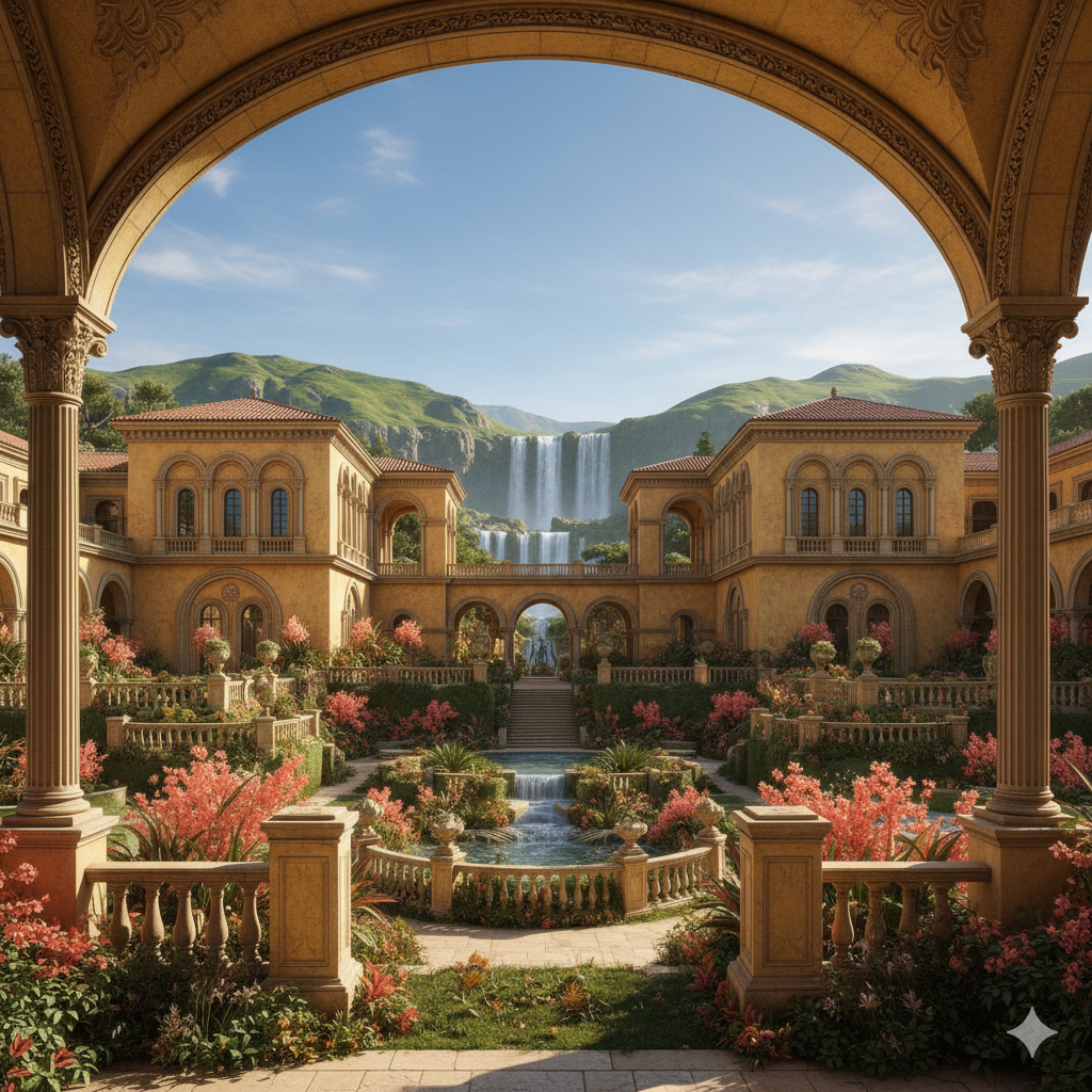 Futuristic multi-level residence